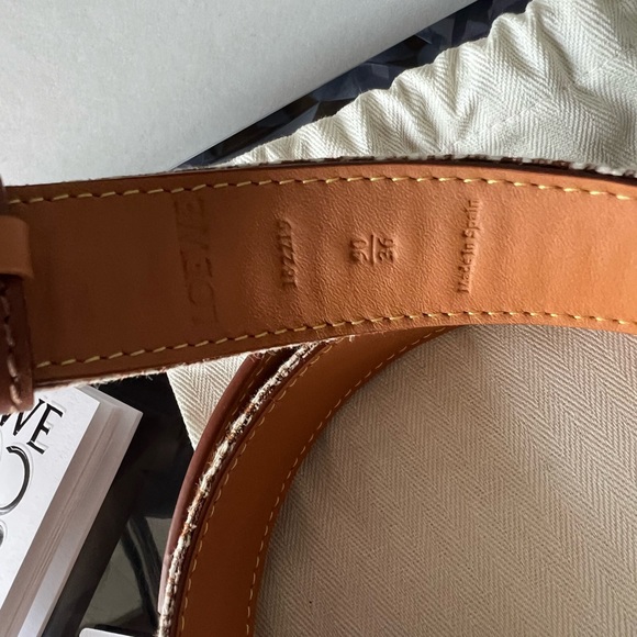SOLD LOEWE Anagram Web Leather Buckle Belt - Picture 11 of 13